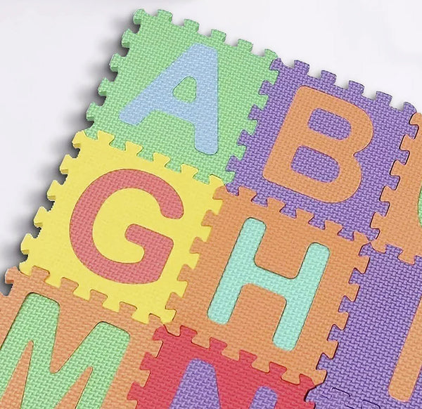 26 Piece Set - Large Alphabet Foam Educational Learning Colorful Puzzle Tiles Mat Set
