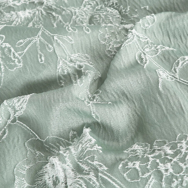 Jacquard Sage Green Floral 10 Piece Bed-in-a-bag Comforter Set