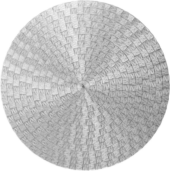 4 Pack Silver Round Circle PVC Placemat