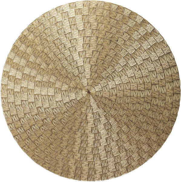 4 Pack Gold Round Circle PVC Placemat