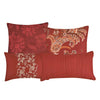 7 Rust Orange White Floral Botanical Comforter Set Soft Bedding