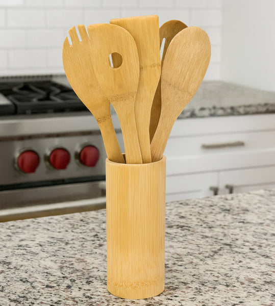Bamboo Cooking Kitchen Utensil 5 Piece Set