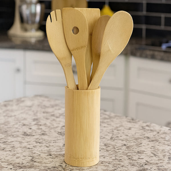 Bamboo Cooking Kitchen Utensil 5 Piece Set