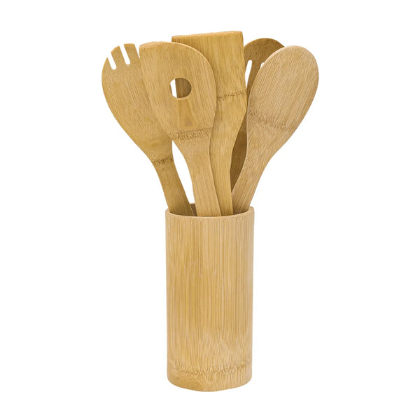 Bamboo Cooking Kitchen Utensil 5 Piece Set