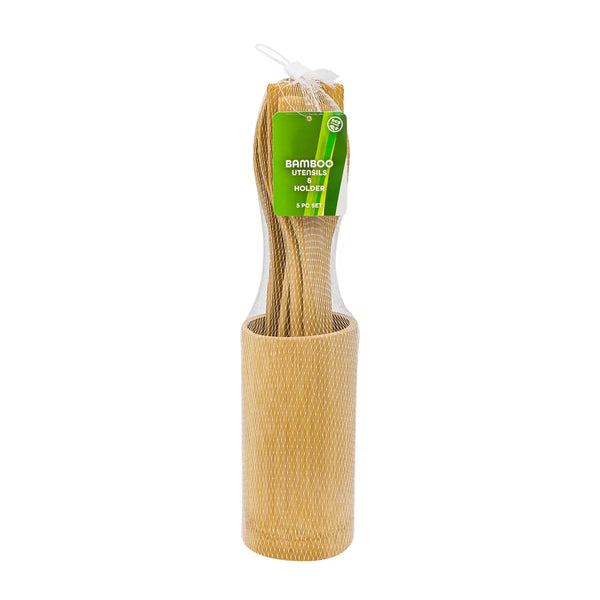 Bamboo Cooking Kitchen Utensil 5 Piece Set