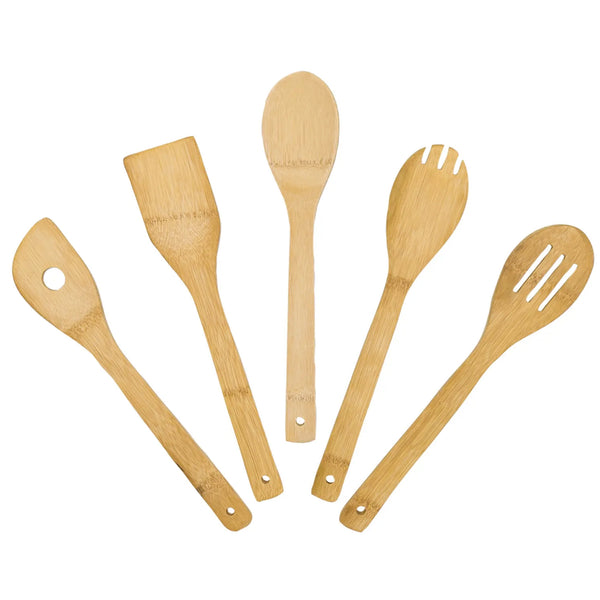 Bamboo Cooking Kitchen Utensil 5 Piece Set
