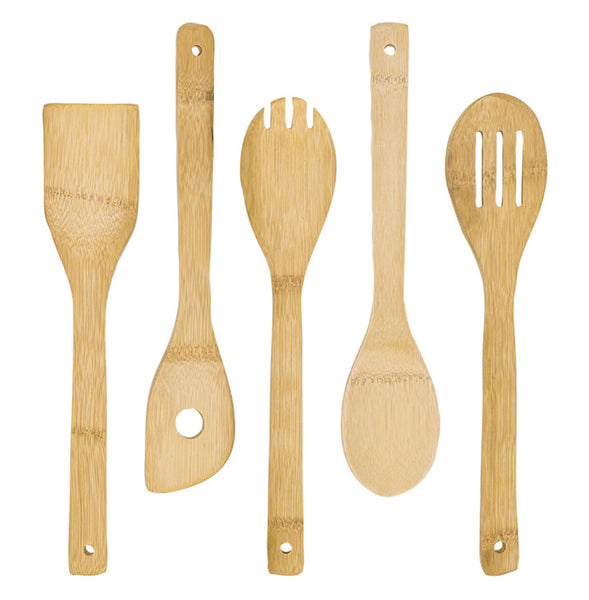 Bamboo Cooking Kitchen Utensil 5 Piece Set