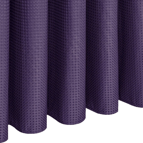 72" x 72" - Purple Fabric Textured Glam luxury Shower Curtain With 12 Metal Roller Ball Hooks