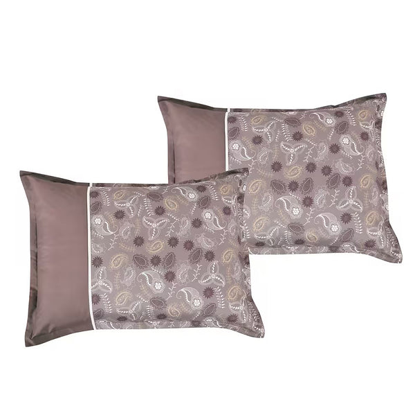 7 Piece Floral Dusty Mauve Comforter Set Soft Bedding