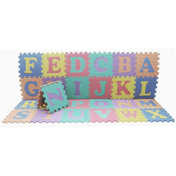 26 Piece Set - Large Alphabet Foam Educational Learning Colorful Puzzle Tiles Mat Set