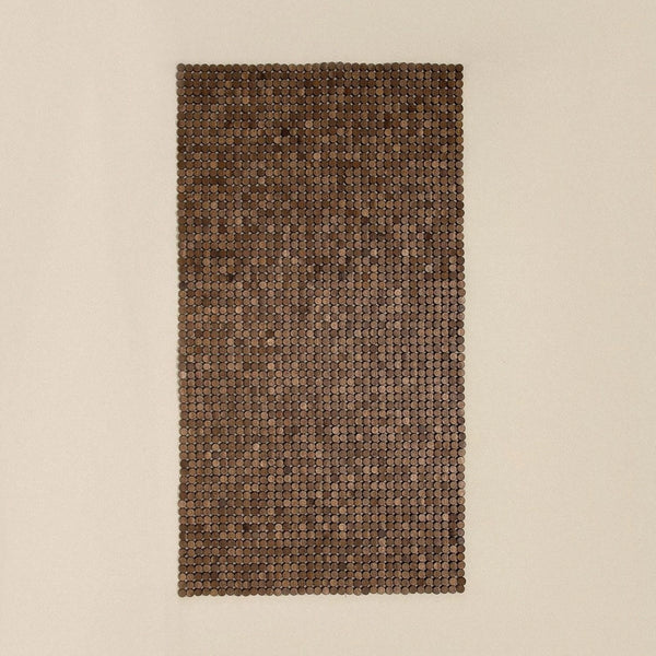 20" x 28" - Brown Non-Slip Bottom Quick Dry Natural Bath Mat