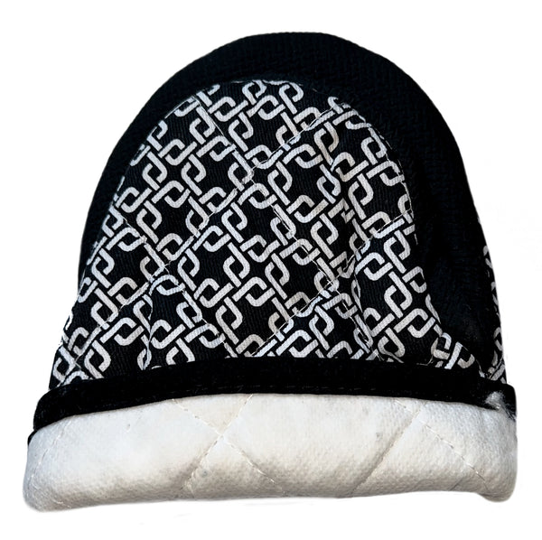 Black & White Heat Resistant Thick Soft Quilted Lining Kitchen Mini Oven Glove Mitts