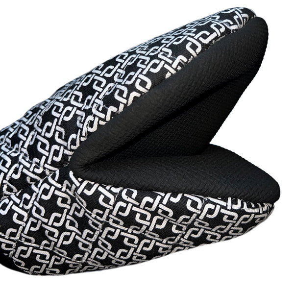 Black & White Heat Resistant Thick Soft Quilted Lining Kitchen Mini Oven Glove Mitts