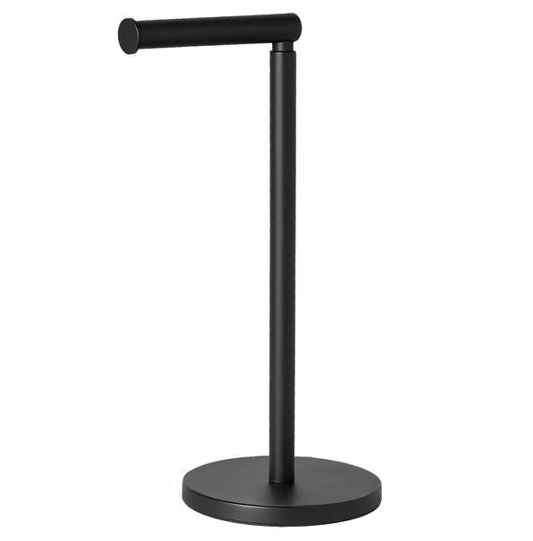 21.5" Tall - Matte Black Toilet Paper Storage Stand Holder
