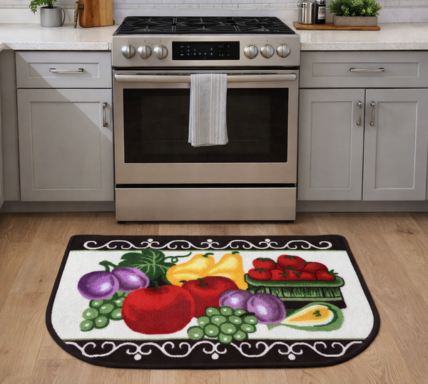Fruits Washable Kitchen Mat With Non-Slip Backing - 30"x18"