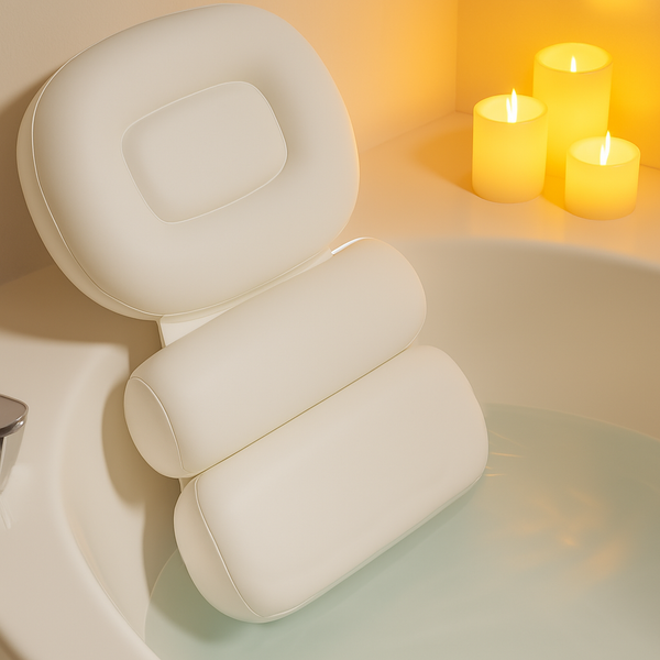 Large Plush Comfort Soft Neck Bath Pillow Quick Dry With Suction Cups