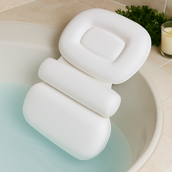 Large Plush Comfort Soft Neck Bath Pillow Quick Dry With Suction Cups