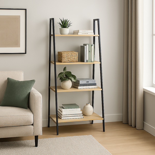 4-Tier Storage Bookshelf Organizer Rack - 58.3" x 23.6" x 13.8"