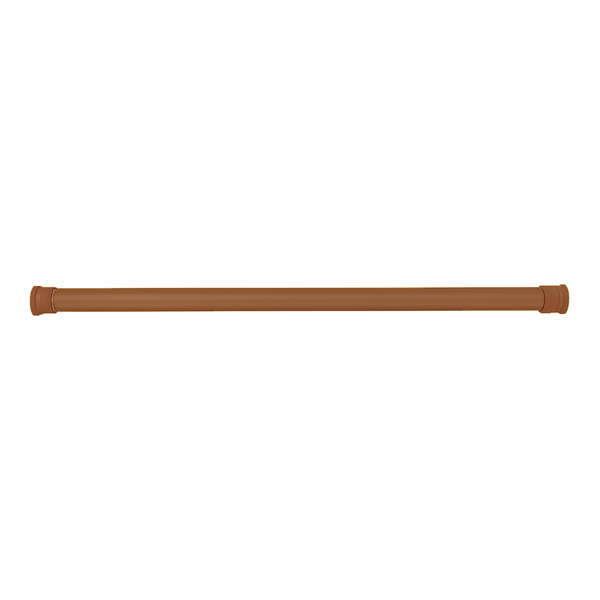 Light Brown Adjustable Spring Tension Curtain Rod Heavy Duty Anti-slip 42-72" Inches