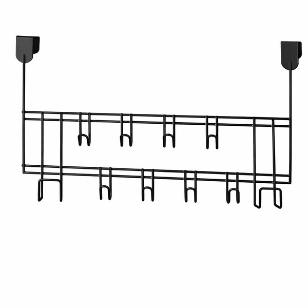 Black Over The Door Hanger Hanging Rack 10 Hooks Organizer