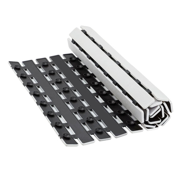 24.8" x 15.7" - White Non-Slip Bottom Quick Dry Foldable Natural Fiber Bath Mat With Suction Cups