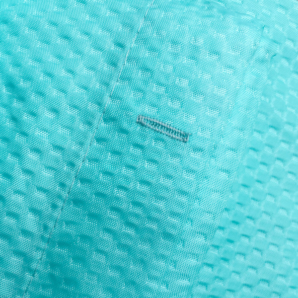 71" x 71" - Blue Fabric Textured Glam luxury Shower Curtain With 12 Metal Hooks