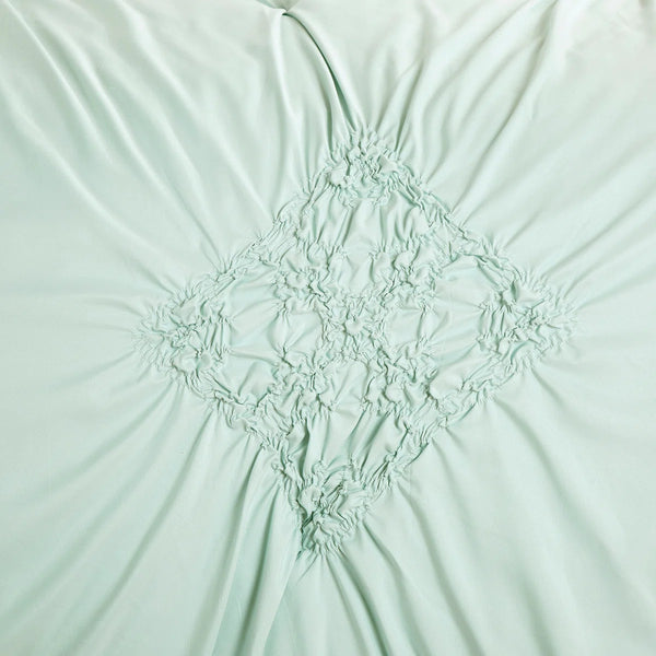 8 Piece Mint Green Embossed Modern Comforter Set