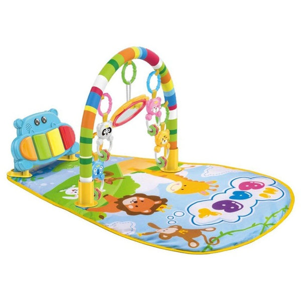 3 in 1 Baby Play Mat Rug Toys Crawling Music Play Game Developing Mat with Piano Keyboard Infant Carpet Education Rack Toy