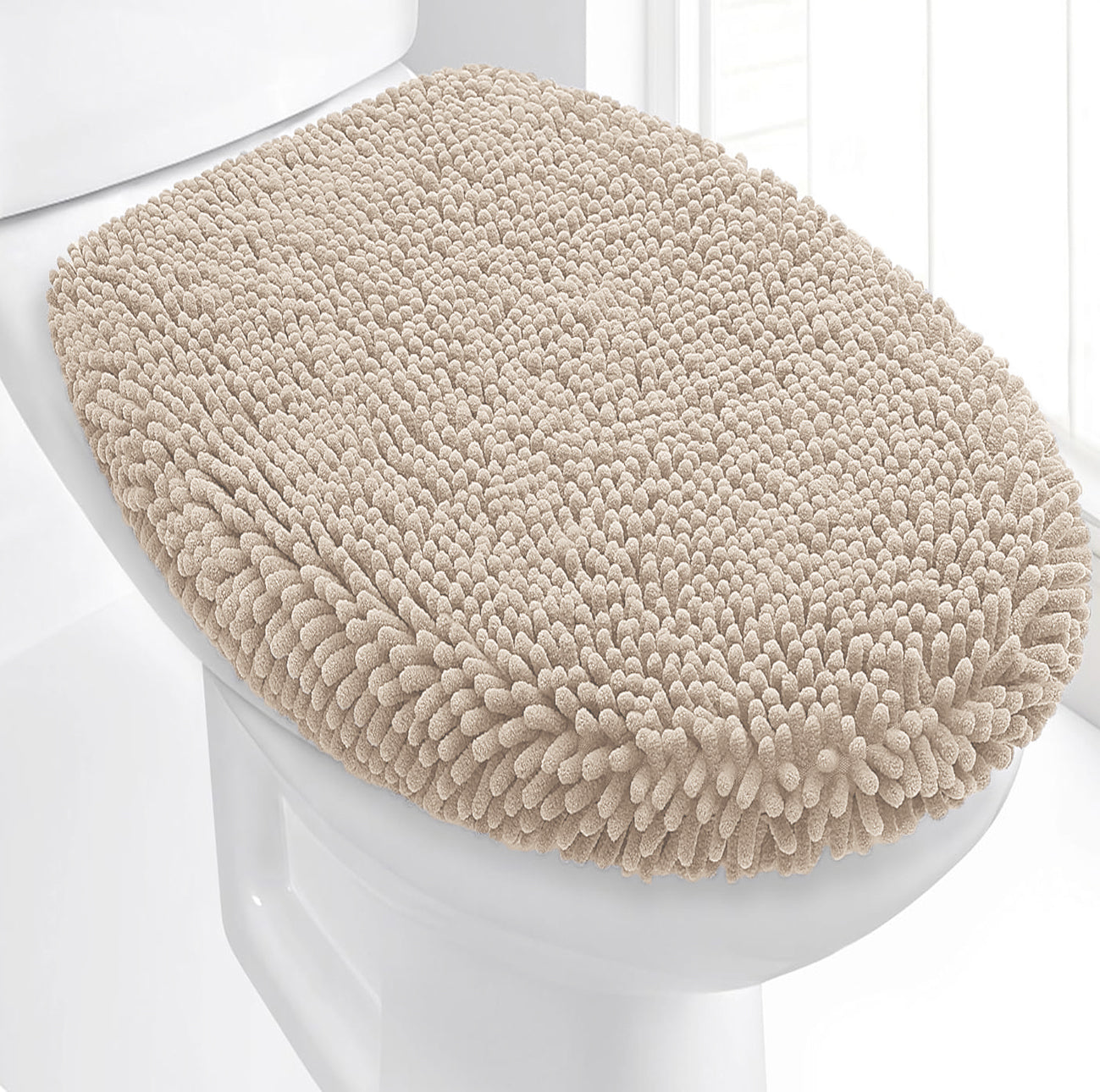 18"x18" - Green Soft Cozy Plush Chenille Toilet Seat Cover