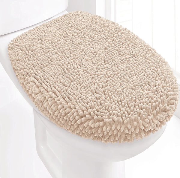 2 Piece Set Birch Soft Cozy Plush Chenille Bath Mat Bathroom Rug & Toilet Seat Cove