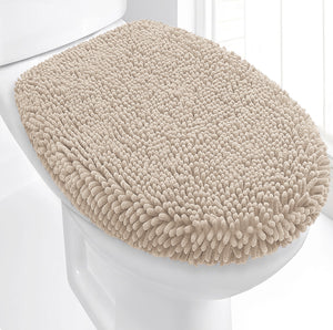 18"x18" - Green Soft Cozy Plush Chenille Toilet Seat Cover