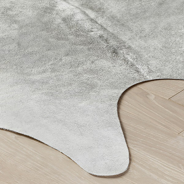 6' x 7' Feet Grey Cowhide Handmade Soft Large Cow Hide Cow Skin Leather Animal Area Rug