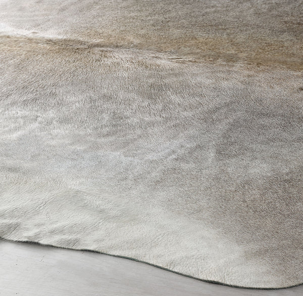 6' x 7' Feet Grey Cowhide Handmade Soft Large Cow Hide Cow Skin Leather Animal Area Rug
