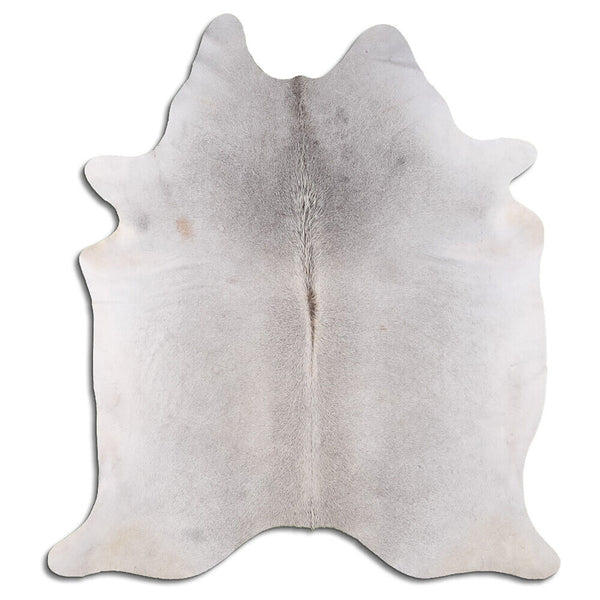 6' x 7' Feet Grey Cowhide Handmade Soft Large Cow Hide Cow Skin Leather Animal Area Rug
