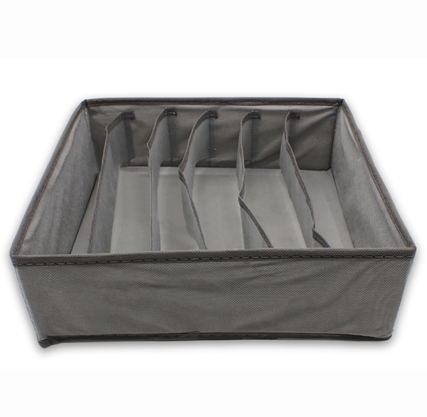 Grey Foldable Drawer Dresser Organizer Storage Bin - 12"x12"x4"
