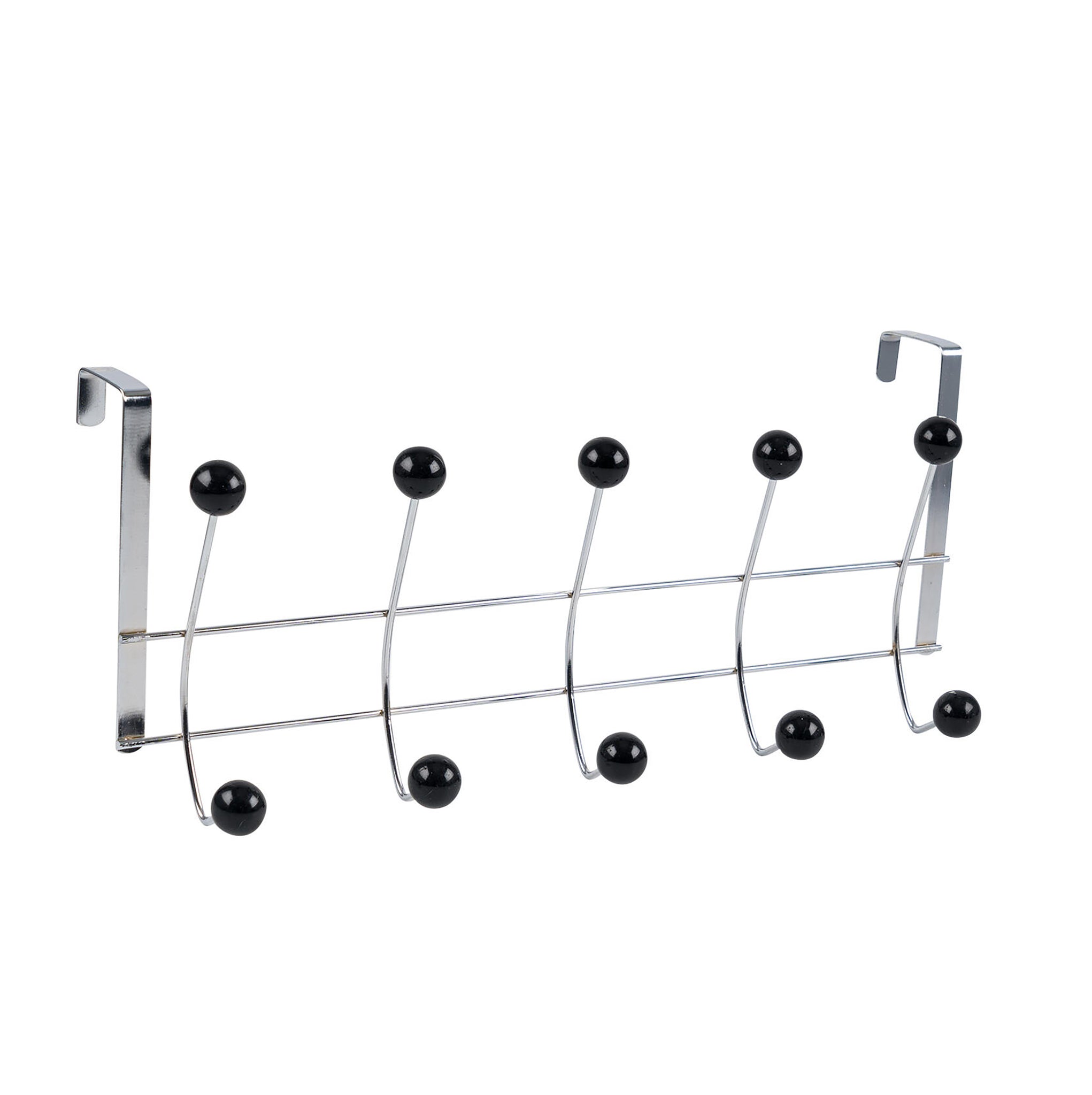 Heavy Duty Silver Over The Door Hanger Hanging Rack 10 Hooks Organizer