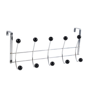 Heavy Duty Silver Over The Door Hanger Hanging Rack 10 Hooks Organizer