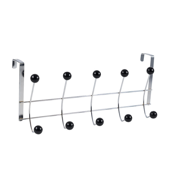 Heavy Duty Silver Over The Door Hanger Hanging Rack 10 Hooks Organizer