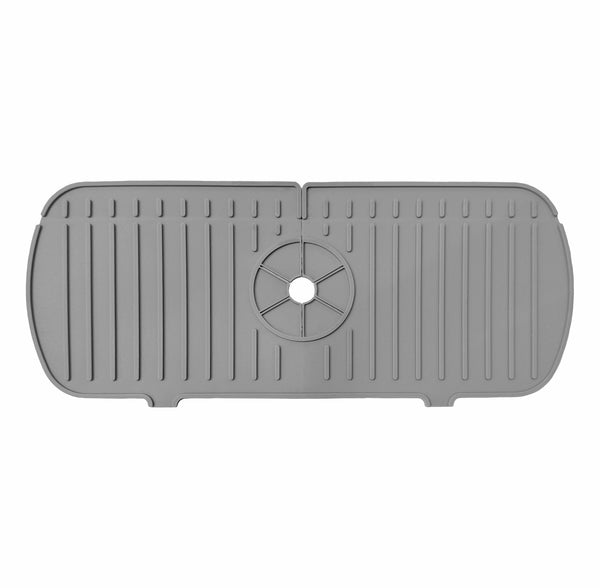 Grey Faucet Kitchen Self-Draining Sink Silicone Mat