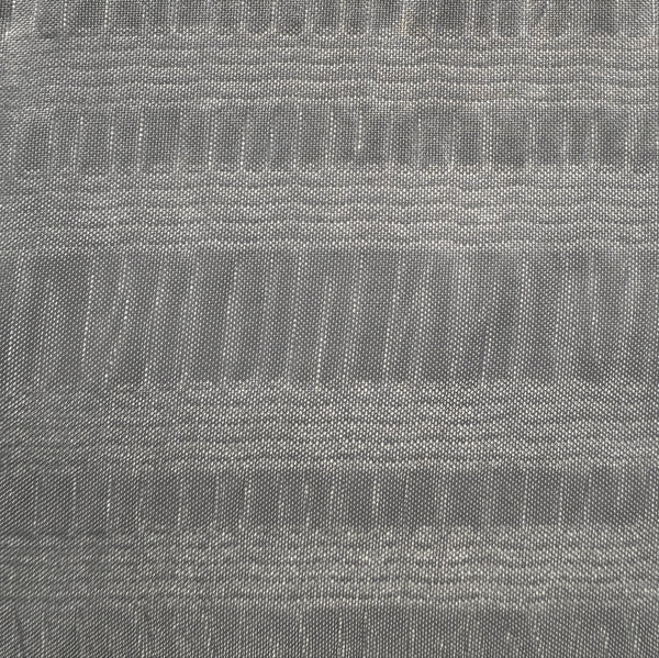 70" x 72" - Grey Fabric Textured Glam luxury Shower Curtain