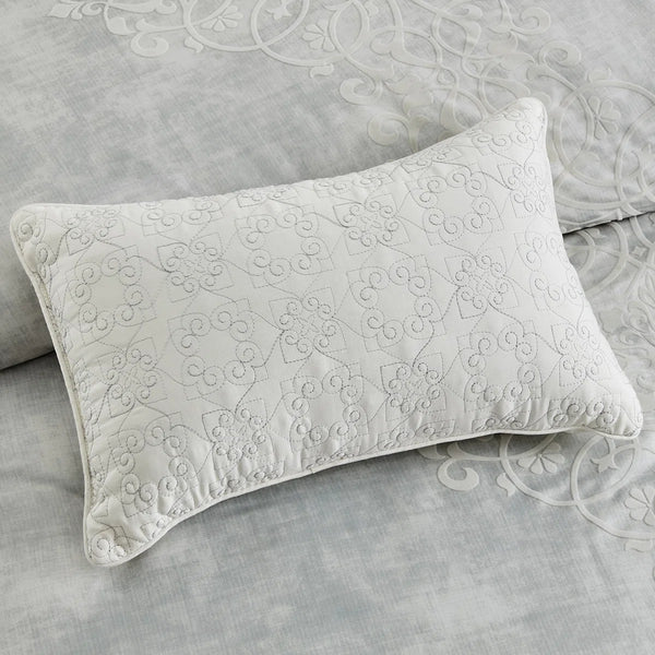 7 Piece Grey Modern Comforter Set Soft Bedding