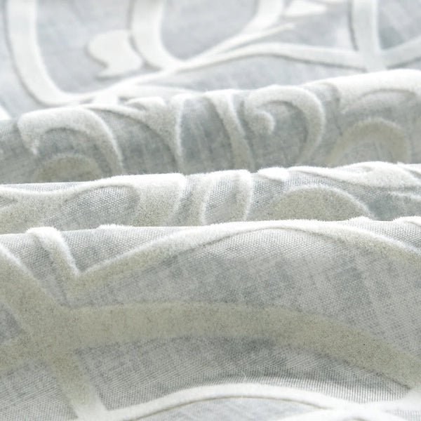 7 Piece Grey Modern Comforter Set Soft Bedding