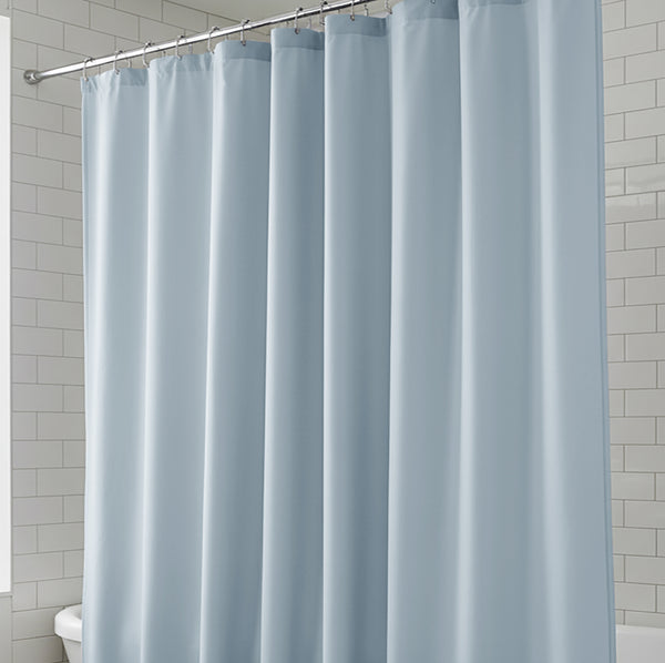 70" x 72" - Light Blue PEVA Shower Curtain Liner Waterproof