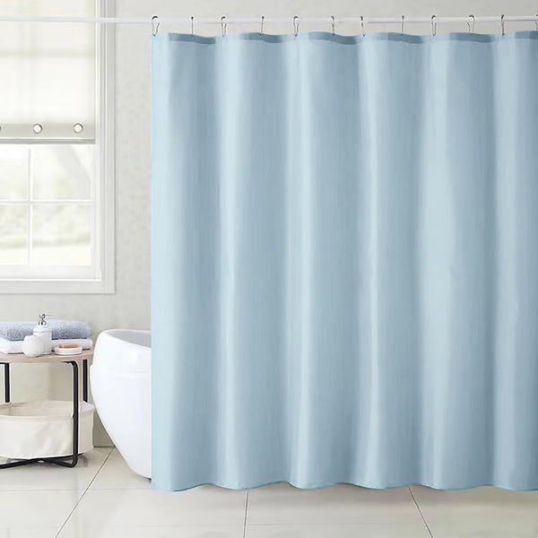 70" x 72" - Light Blue Vinyl Shower Curtain Liner Waterproof