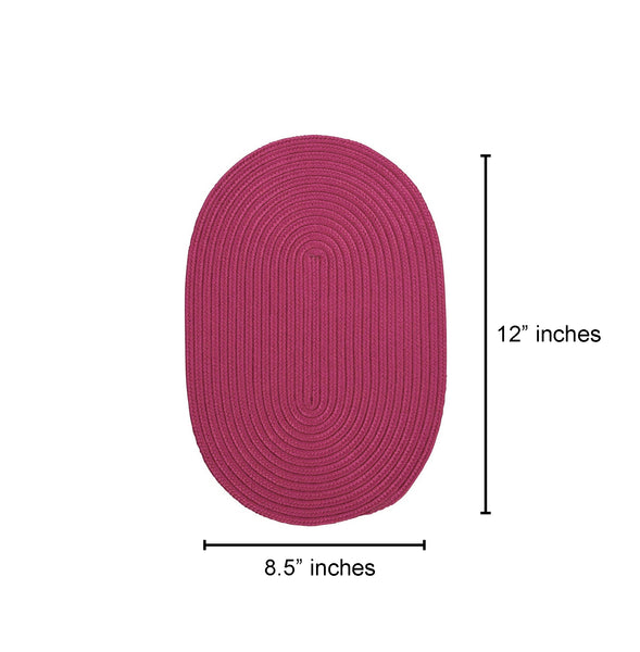 Pink Extra Thick Woven Trivet Oval Placemats Natural Cotton Hot Potholder Mat Heat Resistant - 12"x8.5"(Pack of 4)
