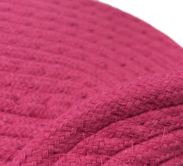 Pink Extra Thick Woven Trivet Oval Placemats Natural Cotton Hot Potholder Mat Heat Resistant - 12"x8.5"(Pack of 4)