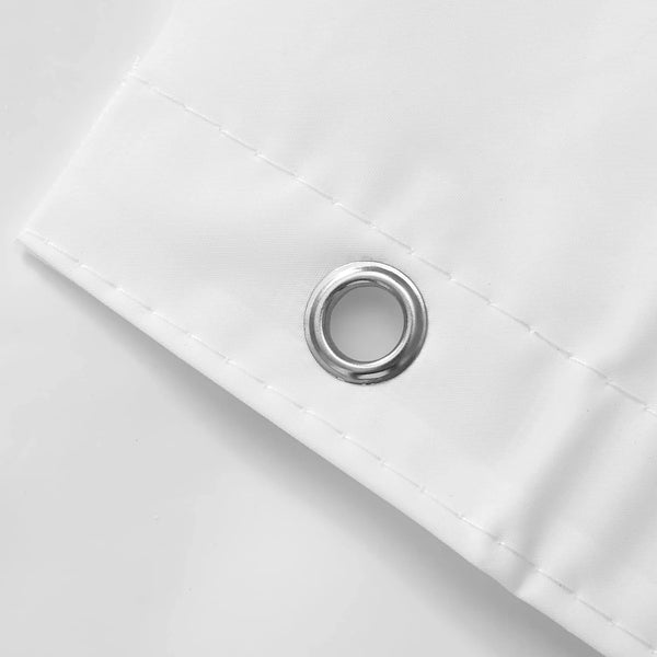 71" x 71" White PVC Shower Curtain Liner – Waterproof Bathroom Shower Liner with Reinforced Hanging Holes, Easy-Clean Tub &amp; Shower Protector