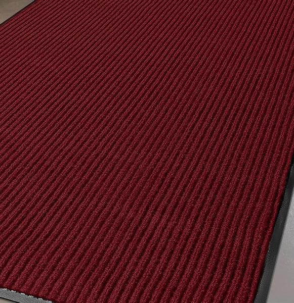 Large Red Indoor Outdoor Heavy Duty Ribbed Entry Entrance Door Mat with Rubber Backing – 17"x30"