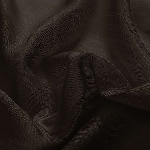 Chocolate Brown Sheer Window Grommet Curtain Set 84" Inches Long ( 2 Panels)
