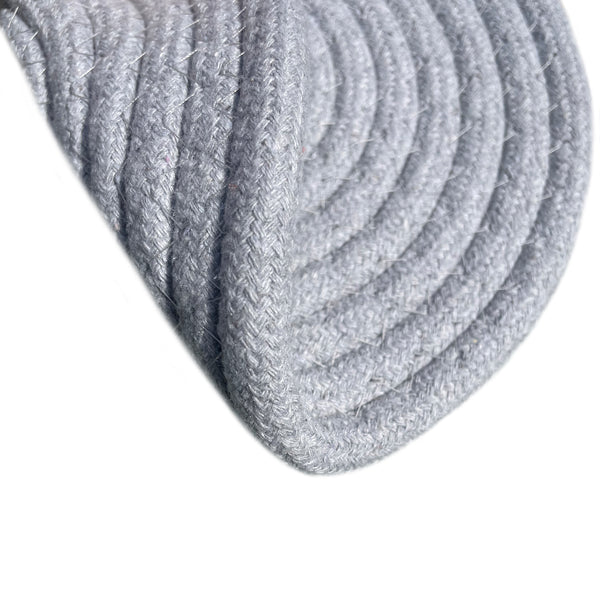 Silver Extra Thick Woven Trivet Round Placemats Natural Cotton Hot Potholder Mat Heat Resistant - 8"x8"(Pack of 4)